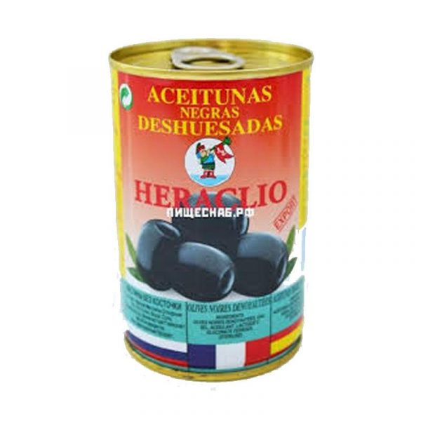 ACEITUNAS HERACLIO NEGRAS SIN HUESO 350/G 200/G PE