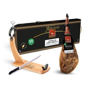 Jamón Ibérico NAVIDUL  Lote  Jamonero   Cuchillo 